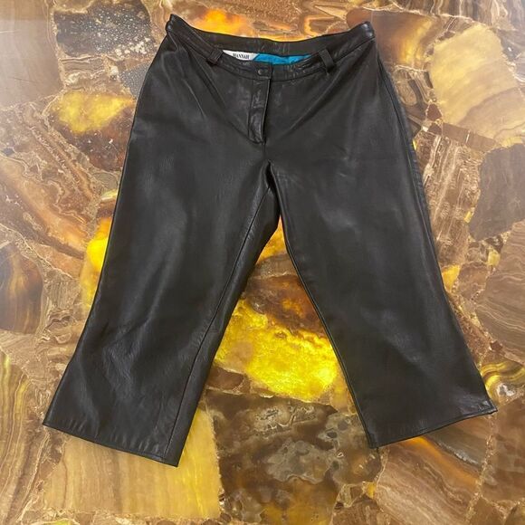 Hannah genuine leather bikers shorts/ bermudas, US 4 - Picture 1 of 7